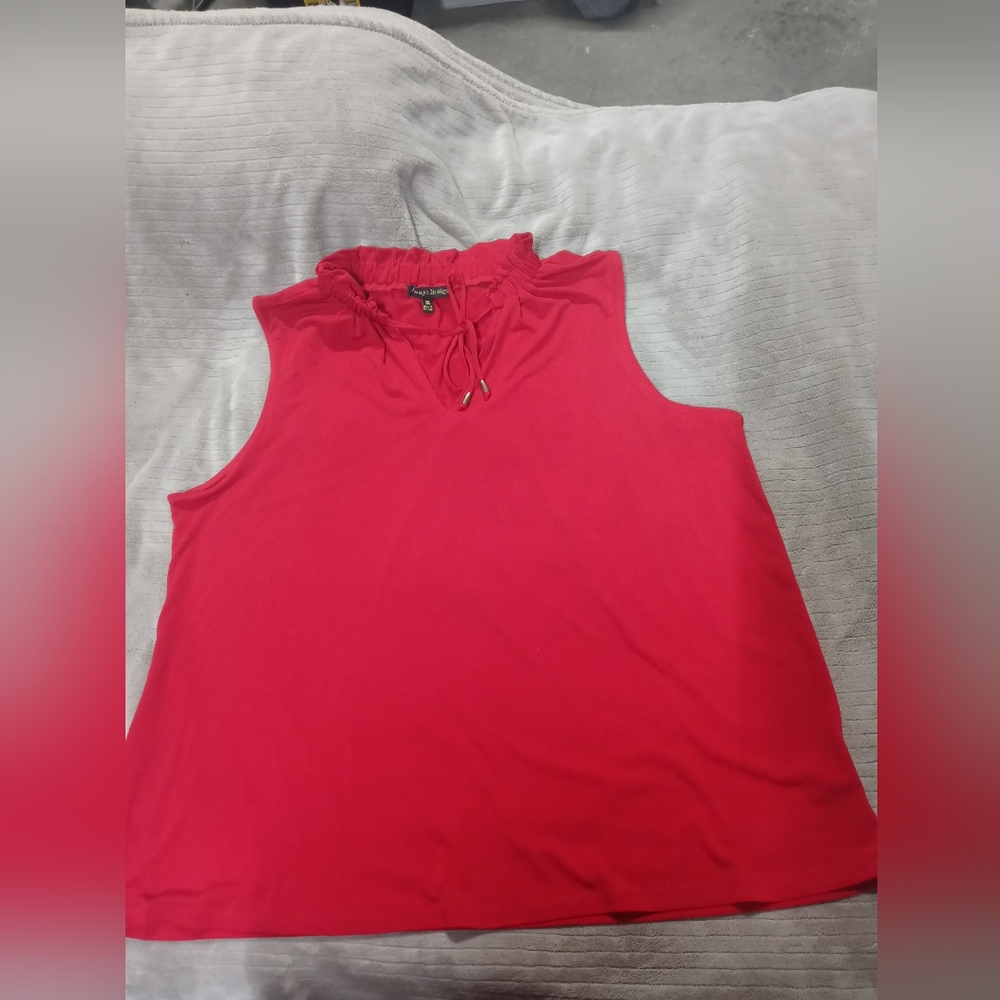 Valentine's Day/Always Indigo Red Sleeveless Blouse/Size 3XLg